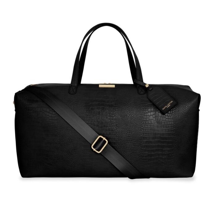 Katie Loxton - Celine Faux Croc Weekend Holdall Bag - Black
